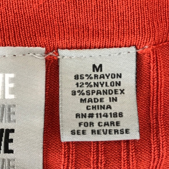 VERVE Thinly Cable Knitted Orange Cardigan Sweater - Picture 6 of 6